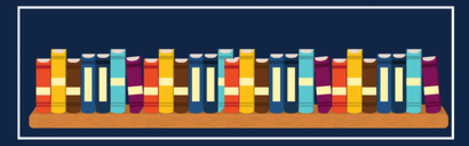 A row of books. 